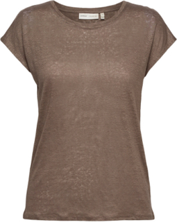 Faylinn O T-Shirt T-shirts & Tops Short-sleeved Brun InWear