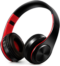 Fede trådløse Bluetooth headphones i flot foldbart design. Rød.