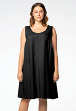 Dress sleeveless LINEN 46/48 black