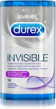 Invisible Extra Lubricated Durex Kondomer 10 St