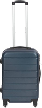 Kabinekuffert - Hardcase letvægt kuffert - Med 4 hjul - Mørkeblå strib