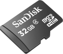 SanDisk - Flashhukommelseskort - 32 GB - Class 4 - microSDHC - sort