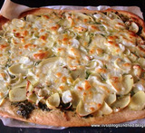 pizza med mozzarella