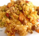 arroz con carne picada