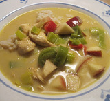 suppe med kylling og grøntsager