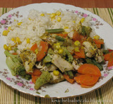 gotowany kurczak z warzywami