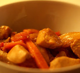 asiatisk wok med kylling