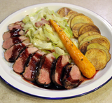 duck breast with redcurrant and red wine sauce