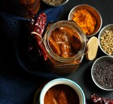 indian lime pickle with fenugreek and mustard oil