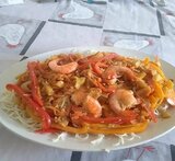 nouilles chinoises aux crevettes