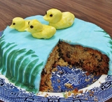 fruit cake with duck eggs