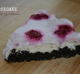 cheesecake med digestive og hindbær