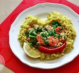 ryż curry z kurczakiem i warzywami