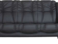 Lotas 3-sits soffa i svart PU