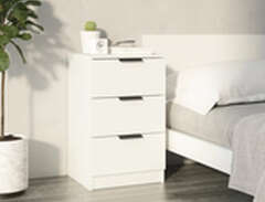 Sängbord vit 40x36x65 cm