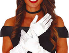 Vita Långa Handskar - One size