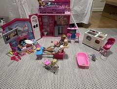 Barbie - stort kit med hus...