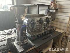 Espressomaskin samt kaffekv...