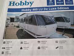 Hobby husvagn 460 LU De Lux...