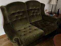 tvåsits soffa sammet grön M...
