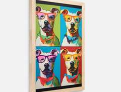 Poster Färgstarka Hundar i...