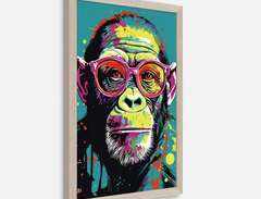 Poster Schimpans i Glasögon