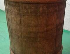 Stor antik Trätunna, 74 cm hög