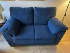 Blå soffa 2-sits