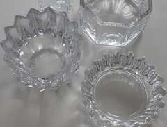 kristall skålar och vas