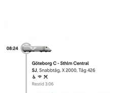 Tågbiljetter X2000 Göteborg...