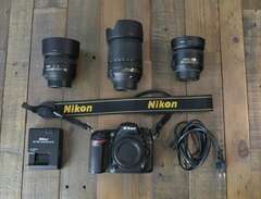 Nikon D7100 + objektiv & ti...