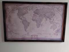 Världskarta retro