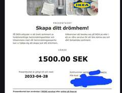 1500kr Presentkort på IKEA