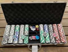 500 Poker set Pokerväska vä...