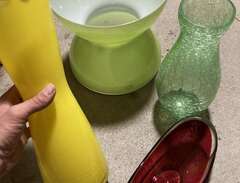 glas konst vaser skål