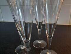 Set med 4 champagneglas