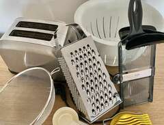 Various kitchen utensils an...