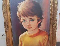 Gråtande pojke tavla porträ...