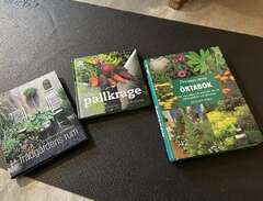 tre böcker ihop trädgårdens...