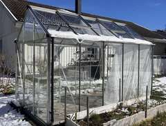 Växthus i aluminium/glas 6 kvm