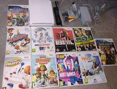 Wii paket med 10 spel , bl...
