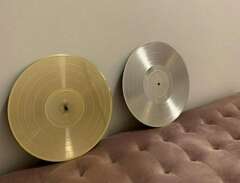 Prydnad vinylskivor gold oc...