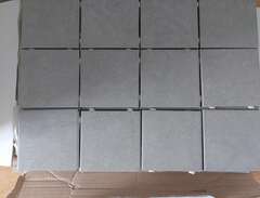 Kakel matt grå, 10 x 10 cm