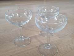 3 Champagneglas/drinkglas
