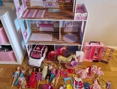 Barbiehus barbiedockor mattel