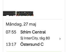 Tågbiljett Stockholm-Östers...