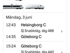 Tåg Helsingborg-Stockholm 3...