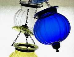 3 stora ljuslyktor glas