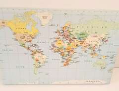 Världstavla / Canvase - Karta