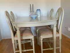 bord och 6 stolar gustavianskt